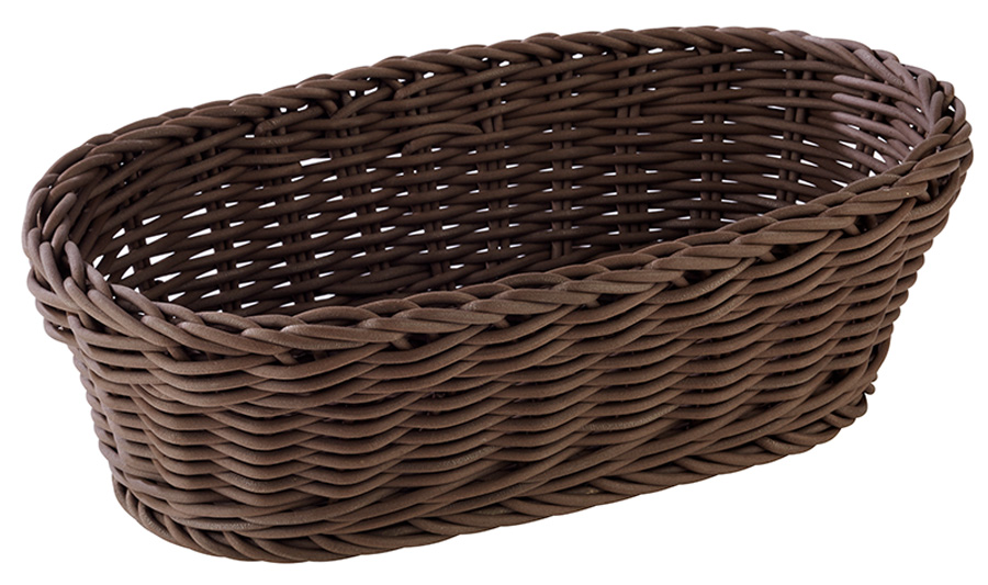 Koszyk PROFI LINE owalny, brąz 28x16 cm