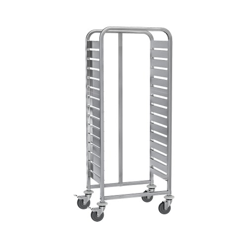 wózek transportowy ze stali nierdzewnej, 585x370x1700 mm, Gredil, 15x GN 1/1.jpg