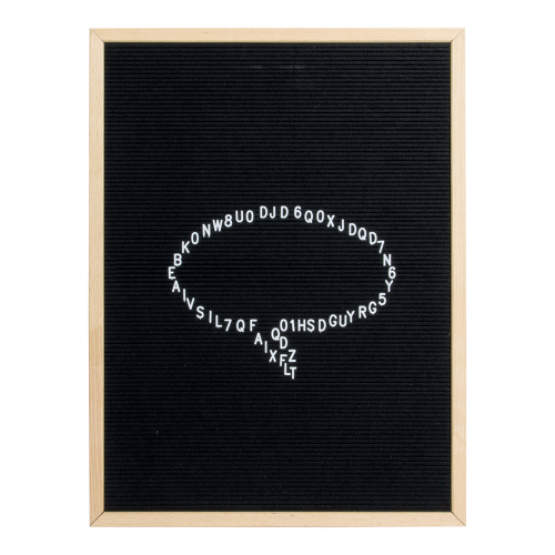 Tablica na litery w drewnianej ramie 60x80 cm