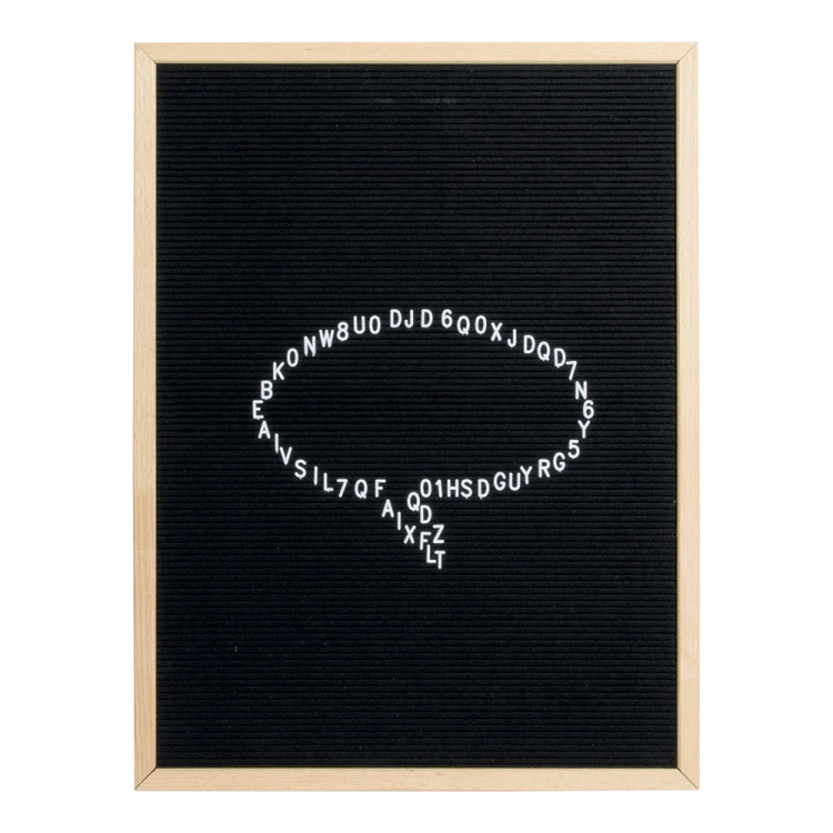 Tablica na litery w drewnianej ramie 60x80 cm