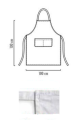 Fartuch kucharski długi biały - duży rozmiar