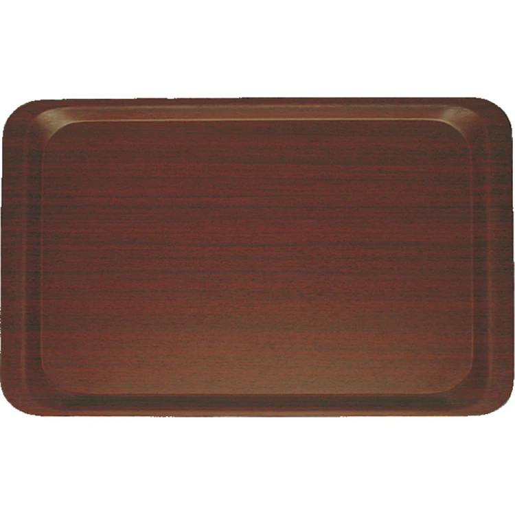 Taca prostokątna kelnerska drewniana laminowana 53 x 32,5 cm GN 1/1 mahoniowa gładka