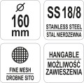 Sito chińskie siatkowe gęste stożkowe 160mm