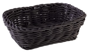 Koszyk PROFI LINE prostokątny, czarny 19x13 cm