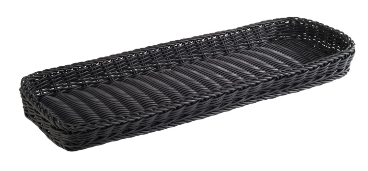 Koszyk PROFI LINE niski, czarny  60x20cm