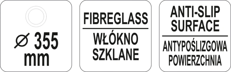 Taca kelnerska antypoślizgowa okrągła 355mm