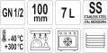 Pojemnik gastronomiczny ze stali nierdzewnej gn 1/2 100mm 7l