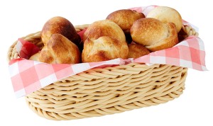 Koszyk PROFI LINE owalny, beżowy 19x12 cm