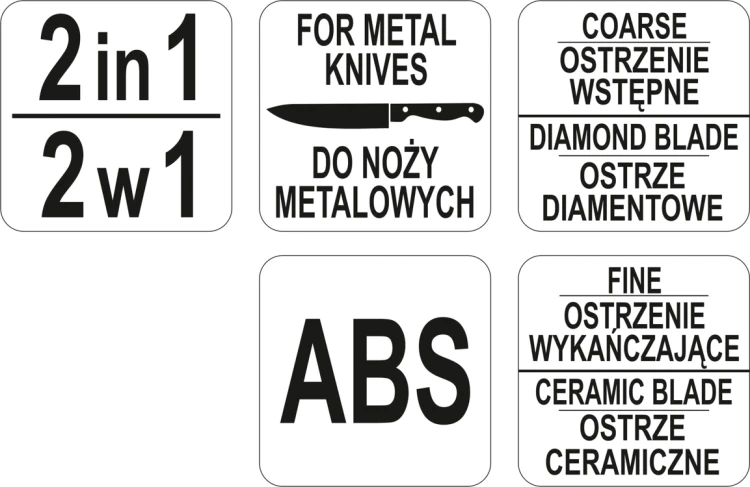 Ostrzałka do noży 2w1 (stal, ceramika)