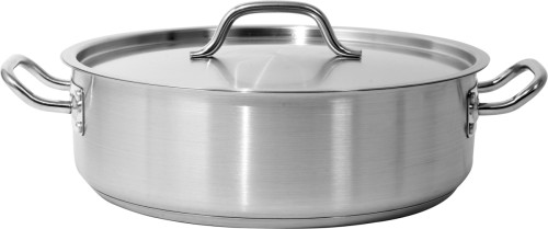 Garnek niski do duszenia z pokrywką ze stali nierdzewnej 36x11cm 11,2l
