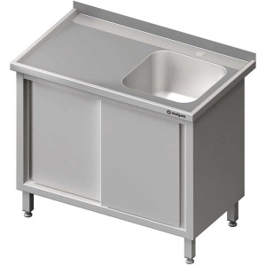 Stół ze zlewem 1-kom.(P),drzwi suwane 1800x600x850 mm