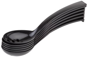 Łyżka przystawkowa z dziurkami czarna