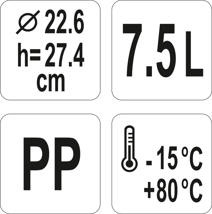 Pojemnik do żywności okrągły pp 7,5l