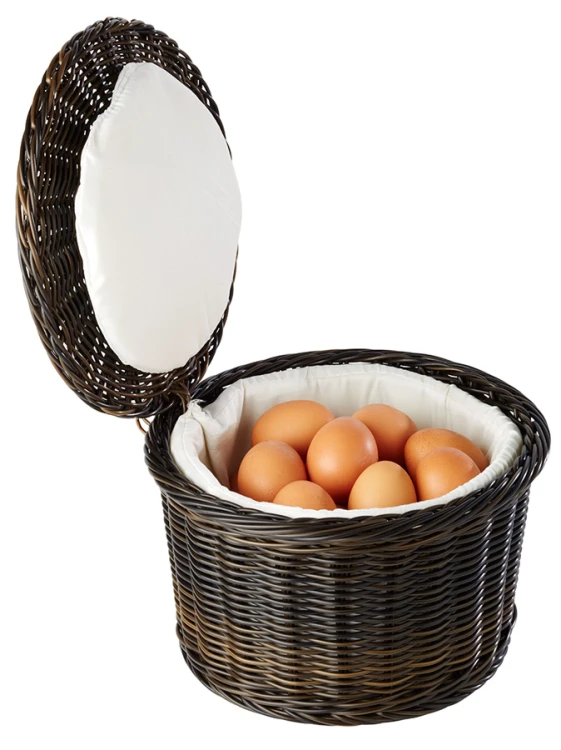 Koszyk na jajka, brąz, średnica 26 cm