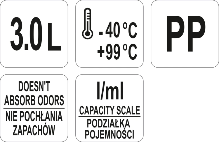 Dzbanek z miarką 3000ml przeźroczysty