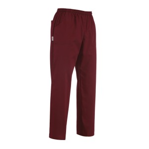 Spodnie kucharskie COULISSE POCKET BORDEAUX