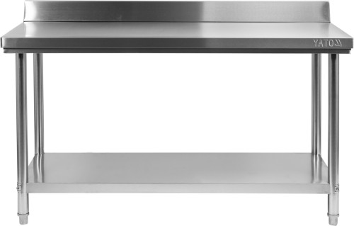 Składany stół przyścienny z półką 1400x600xh850+100mm