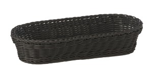 Koszyk PROFI LINE owalny, czarny 28x16 cm