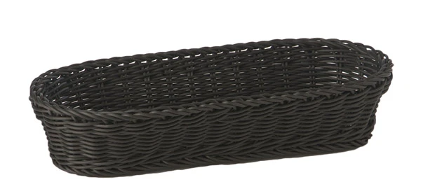 Koszyk PROFI LINE owalny, czarny 28x16 cm