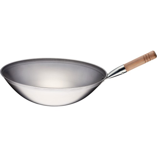 Patelnia wok, stal satynowana, Ø 400 mm