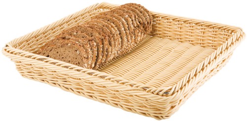 Koszyk na pieczywo, beżowy, GN 1/2, wysokość 6,5 cm