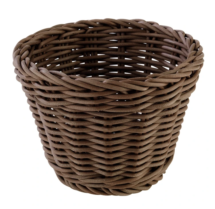 Koszyk PROFI LINE okrągły, wysoki, brąz, średnica 13 cm