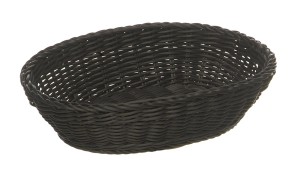 Koszyk PROFI LINE owalny, czarny 25x19 cm