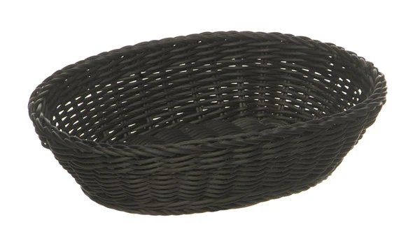 Koszyk PROFI LINE owalny, czarny 25x19 cm