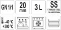 Pojemnik gastronomiczny ze stali nierdzewnej gn 1/1 20