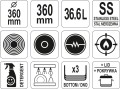 Garnek wysoki z pokrywką ze stali nierdzewnej 36x36m 36,6l