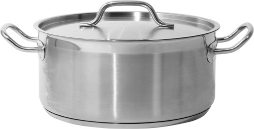 Garnek niski z pokrywką ze stali nierdzewnej 28x13cm 8l