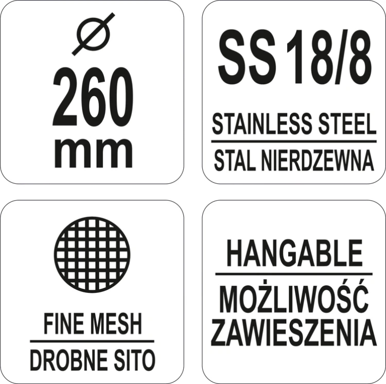 łyżka cedzakowa 260mm