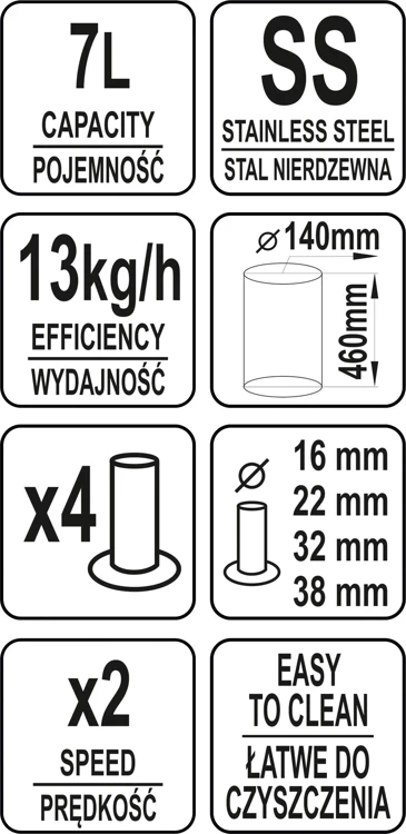 Nadziewarka do kiełbas s/s 7l