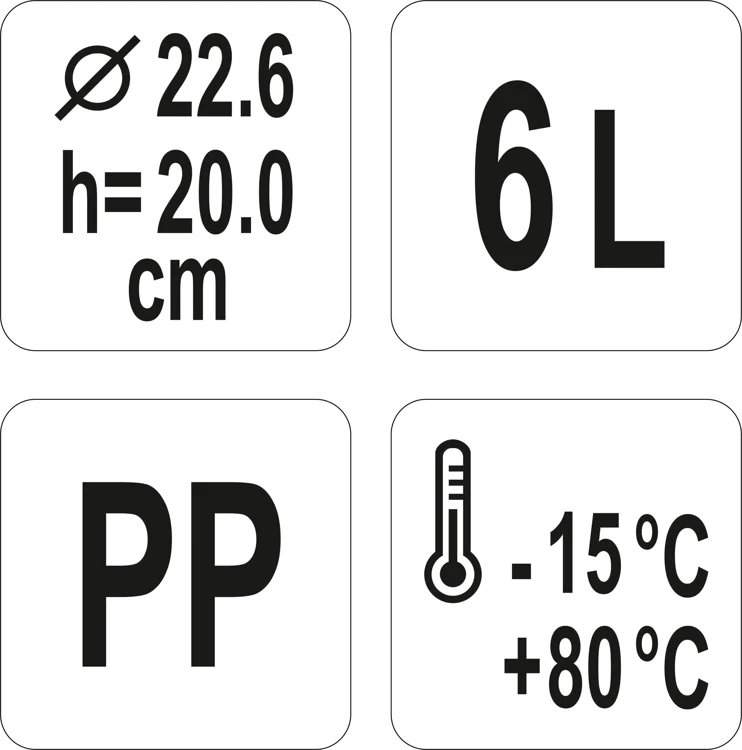 Pojemnik do żywności okrągły 6l