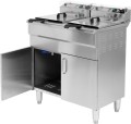 Frytownica elektryczna podwójna wolnostojąca z szafką 2x17,5l
