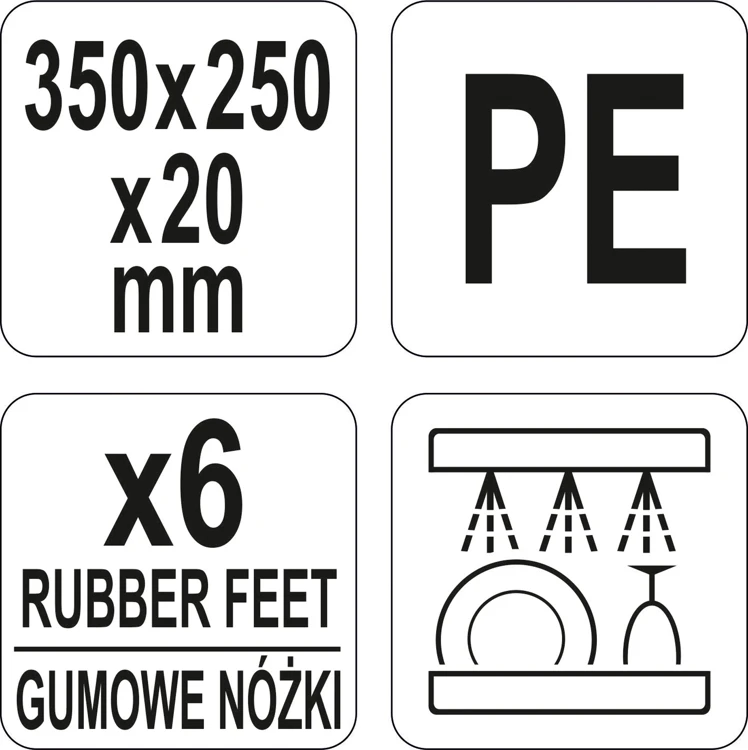 Deska do krojenia 350x250x20 biała