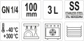 Pojemnik gastronomiczny ze stali nierdzewnej gn 1/4 100