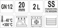 Pojemnik gastronomiczny ze stali nierdzewnej gn 1/2 20mm 2l