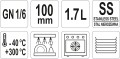 Pojemnik gastronomiczny ze stali nierdzewnej gn 1/6 100